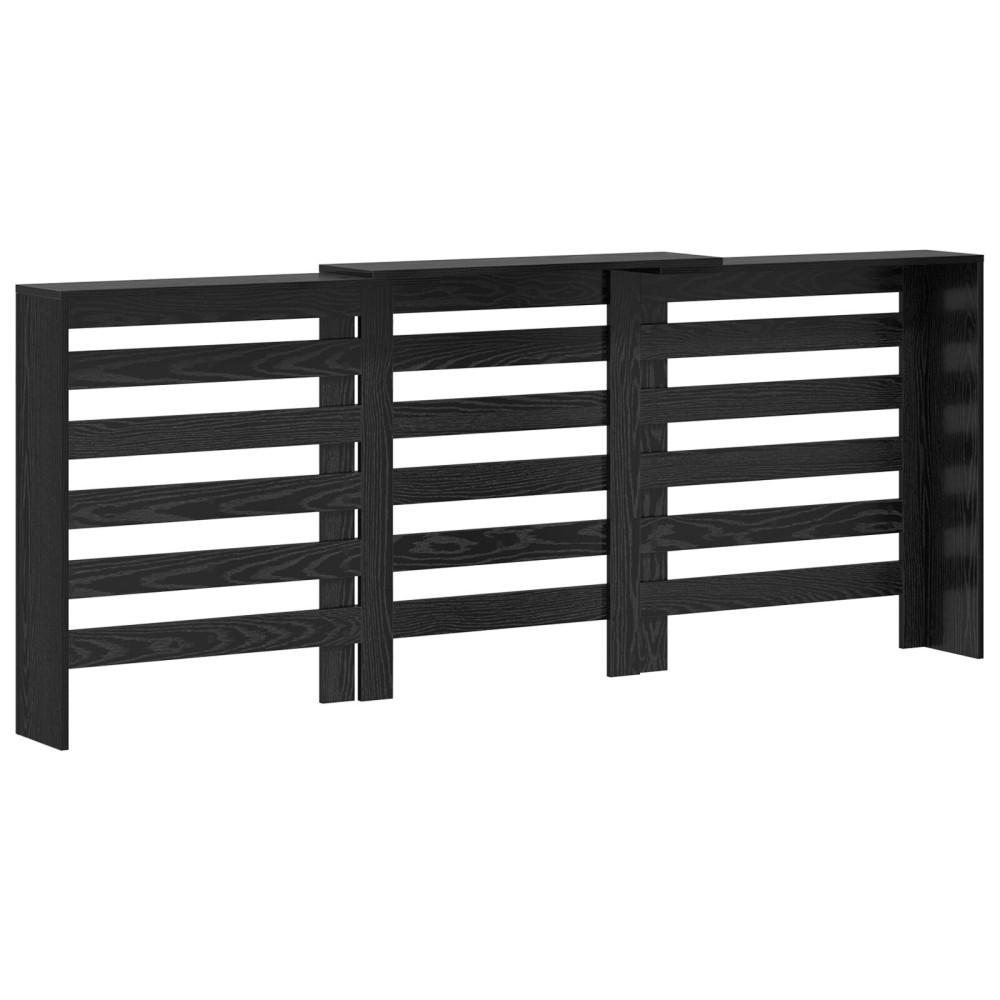 Produktbild för Radiatorlock Svart Ek 205 x 21,5 x 83,5 cm Konstruerat trä