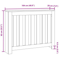 Produktbild för Radiatorlock Svart Ek 104 x 20 x 82 cm Konstruerat trä