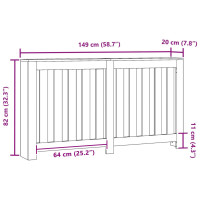Produktbild för Radiatorlock Svart Ek 149 x 20 x 82 cm Konstruerat trä