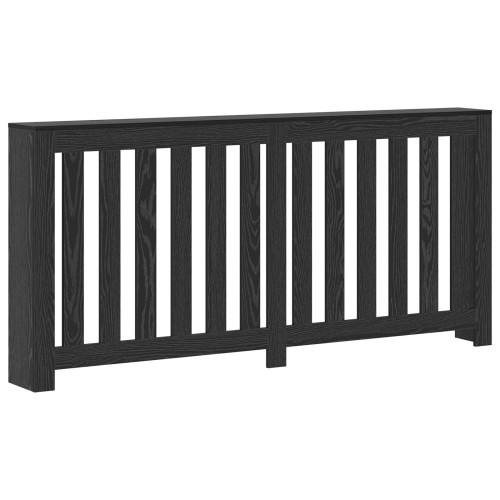 vidaXL Radiatorlock Svart Ek 175 x 20 x 82 cm Konstruerat trä