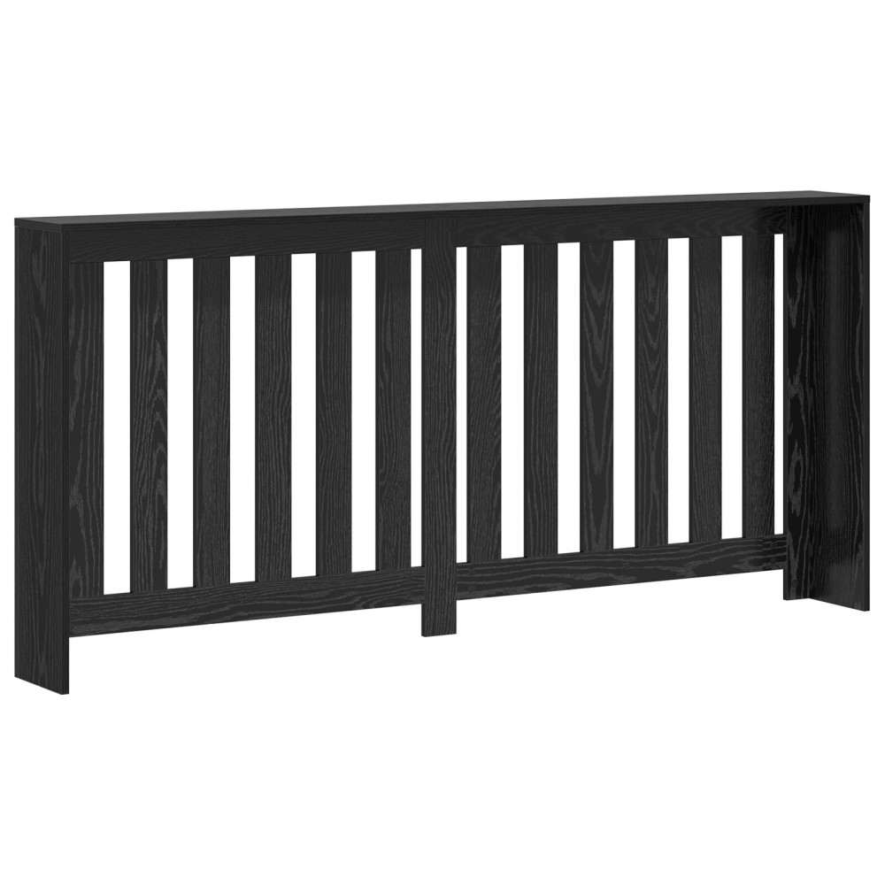 Produktbild för Radiatorlock Svart Ek 175 x 20 x 82 cm Konstruerat trä