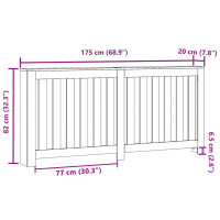 Produktbild för Radiatorlock Svart Ek 175 x 20 x 82 cm Konstruerat trä