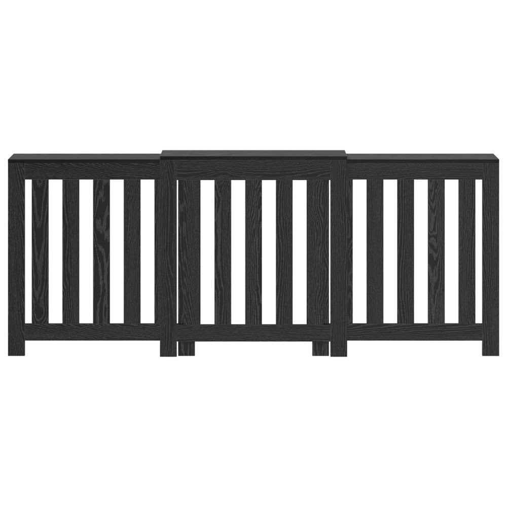 Produktbild för Radiatorlock Svart Ek 205 x 21,5 x 83,5 cm Konstruerat trä