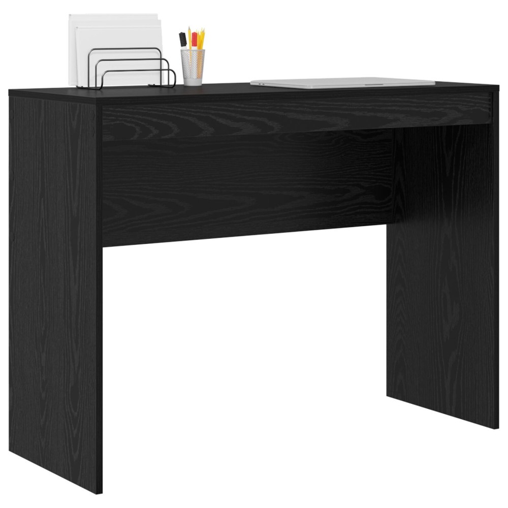 Produktbild för Skrivbord Svart Ek 100 x 40 x 76 cm