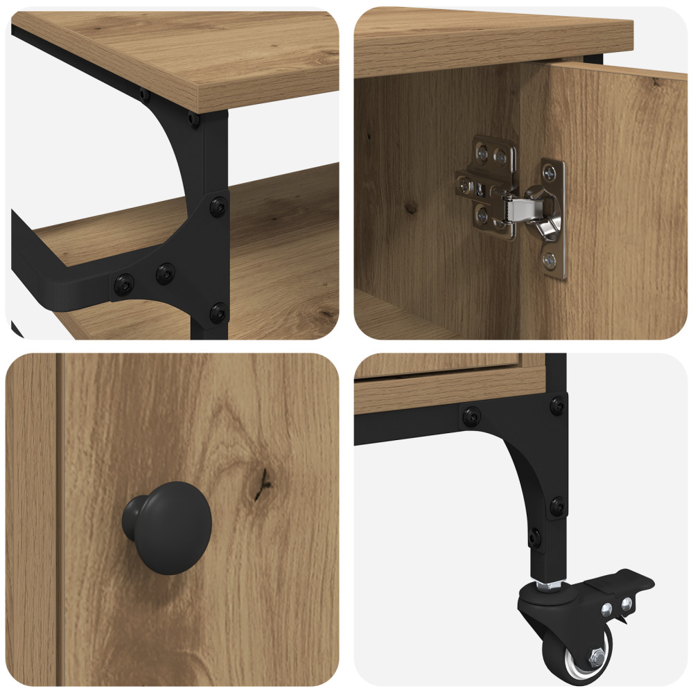 Produktbild för Köksvagn Artisan Ek 87.5 x 39 x 84.5 cm Konstruerat trä