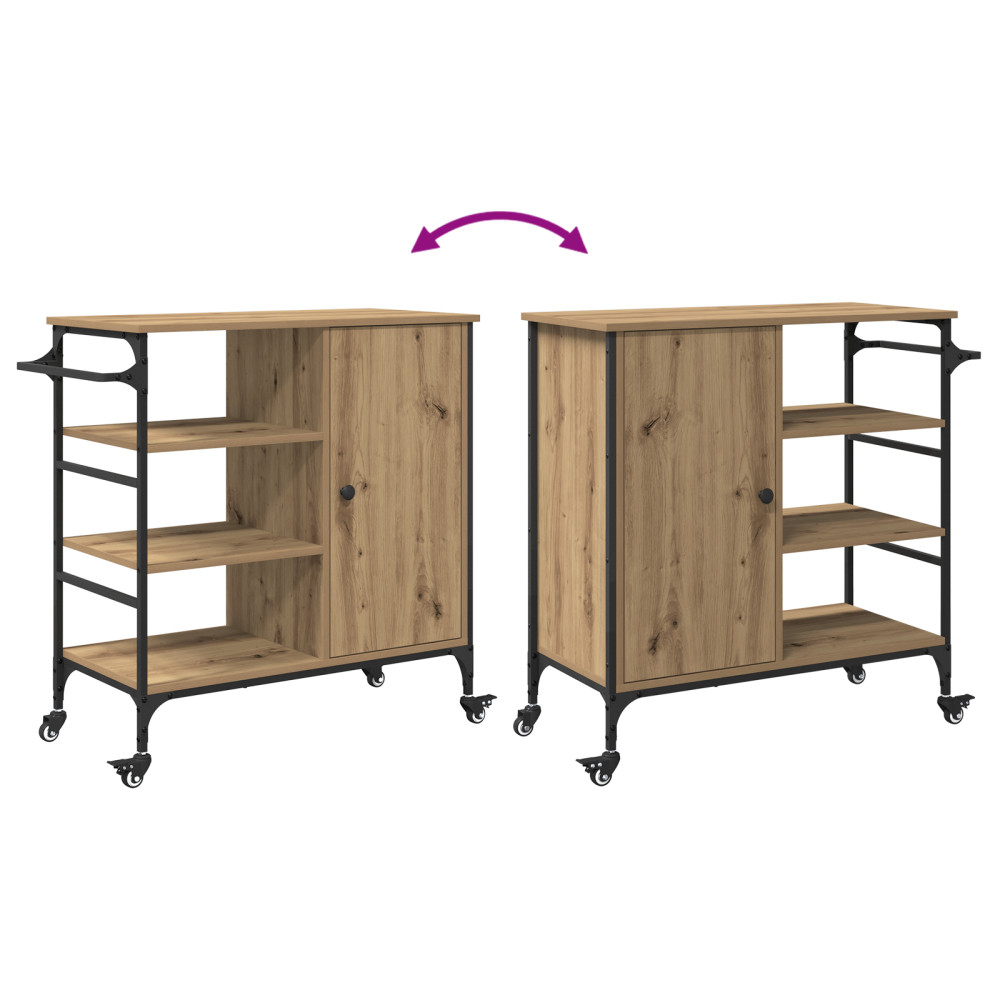 Produktbild för Köksvagn Artisan Ek 87.5 x 39 x 84.5 cm Konstruerat trä