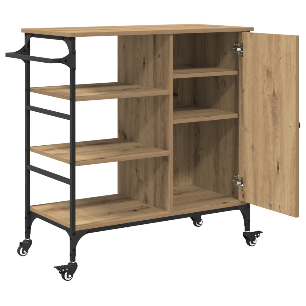 Produktbild för Köksvagn Artisan Ek 87.5 x 39 x 84.5 cm Konstruerat trä