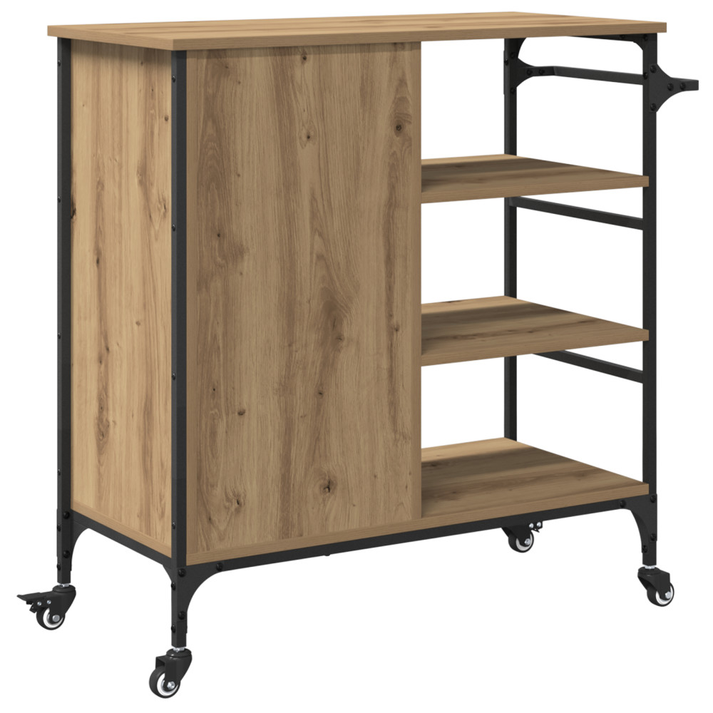Produktbild för Köksvagn Artisan Ek 87.5 x 39 x 84.5 cm Konstruerat trä