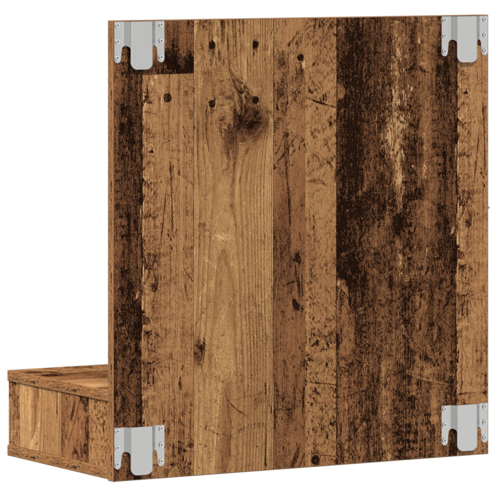 Produktbild för Spegelskåp Gammalt trä 60 x 31,5 x 62 cm Konstruerat trä
