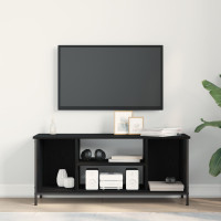 Produktbild för TV-skåp Svart Ek 102 x 35 x 45 cm Konstruerat trä