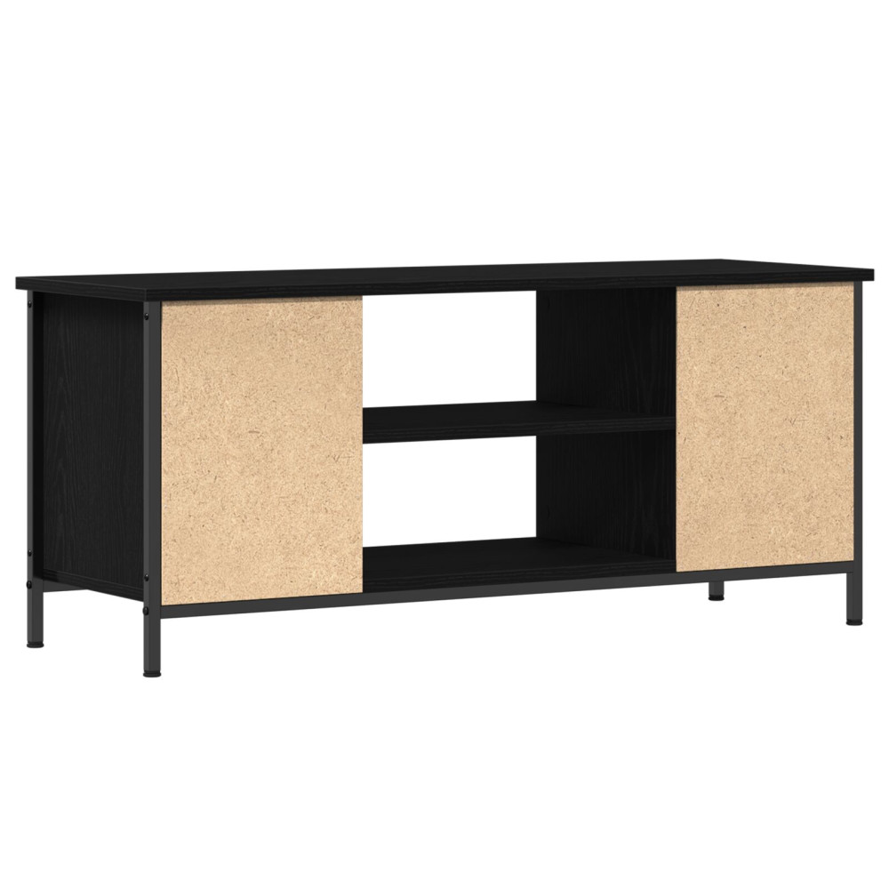 Produktbild för TV-skåp Svart Ek 102 x 35 x 45 cm Konstruerat trä