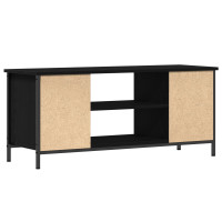 Produktbild för TV-skåp Svart Ek 102 x 35 x 45 cm Konstruerat trä