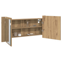 Produktbild för LED Spegel Skåp Artisan Ek 100 x 12 x 45 cm Konstruerat trä