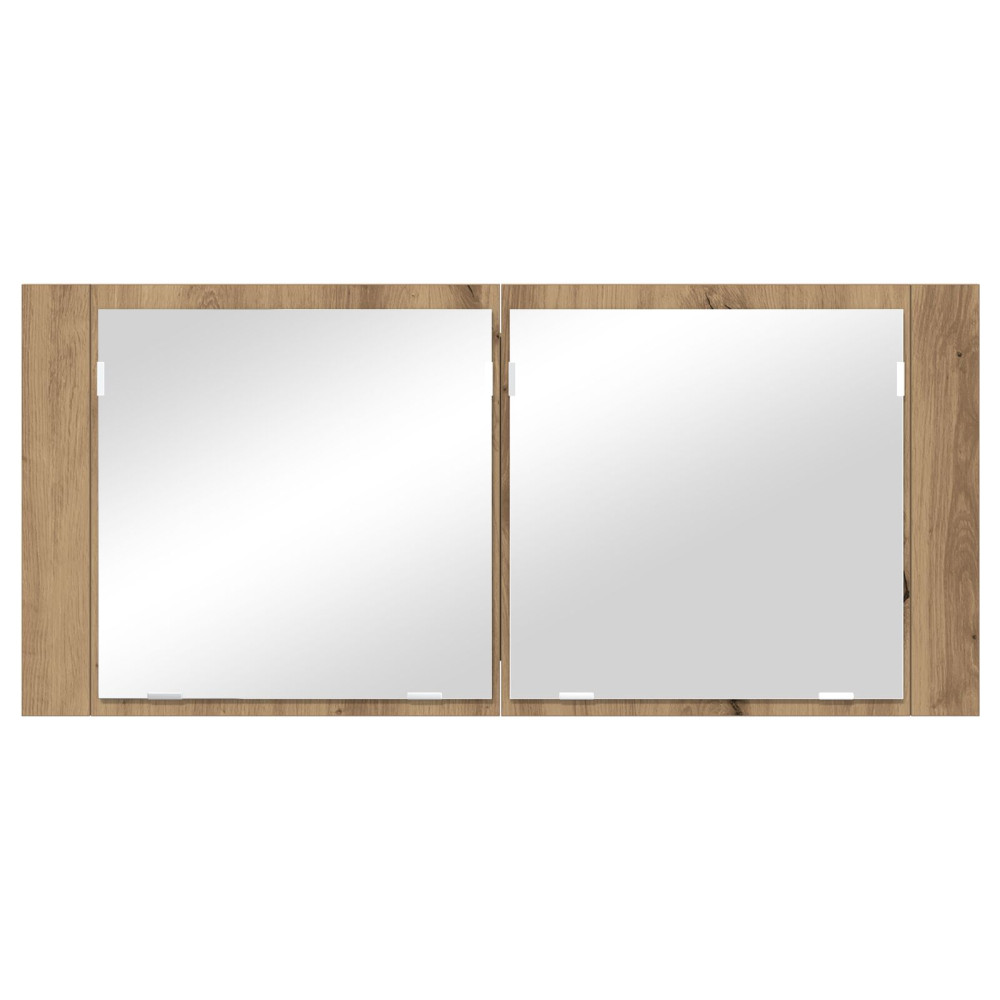 Produktbild för LED Spegel Skåp Artisan Ek 100 x 12 x 45 cm Konstruerat trä