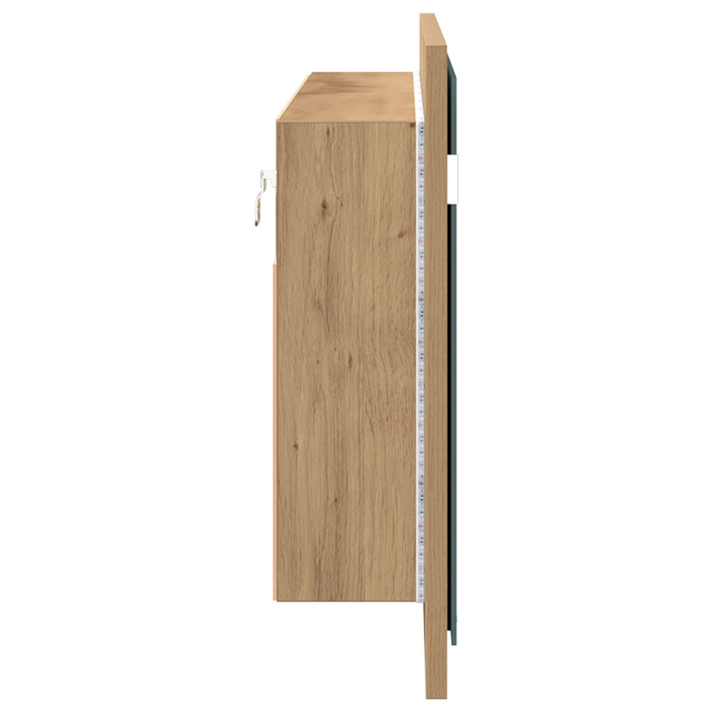 Produktbild för LED Spegel Skåp Artisan Ek 100 x 12 x 45 cm Konstruerat trä