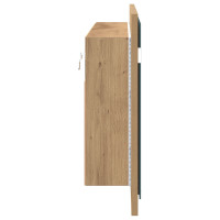 Produktbild för LED Spegel Skåp Artisan Ek 100 x 12 x 45 cm Konstruerat trä