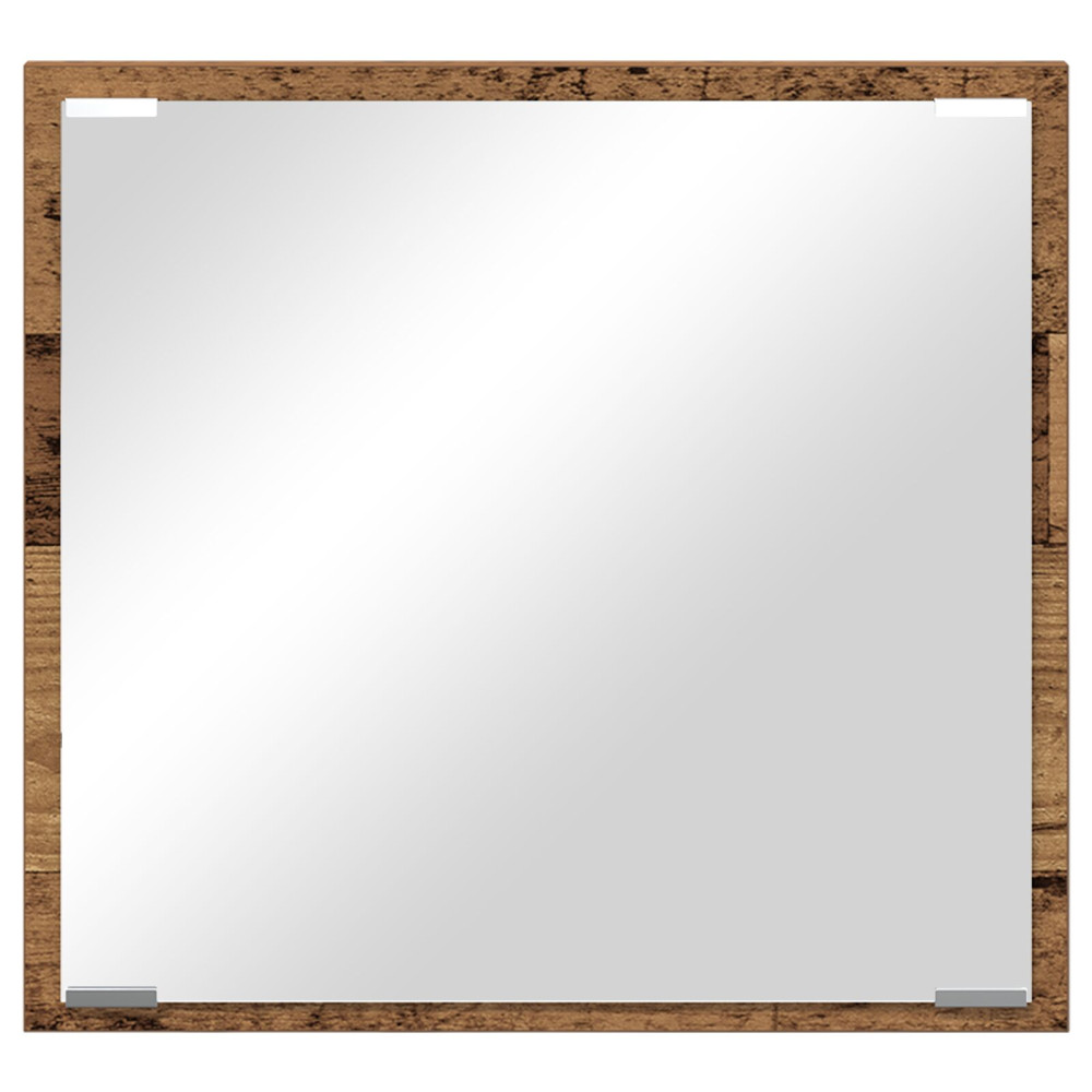 Produktbild för LED Badrumsspegel Gammalt trä 40 x 37 x 8.5 cm Konstruerat trä