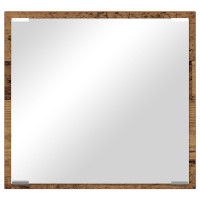 Produktbild för LED Badrumsspegel Gammalt trä 40 x 37 x 8.5 cm Konstruerat trä