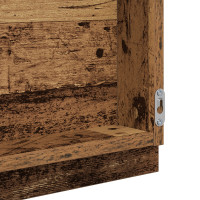 Produktbild för LED Badrumsspegel Gammalt trä 40 x 37 x 8.5 cm Konstruerat trä