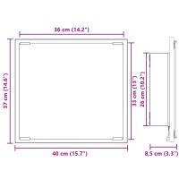 Produktbild för LED Badrumsspegel Gammalt trä 40 x 37 x 8.5 cm Konstruerat trä