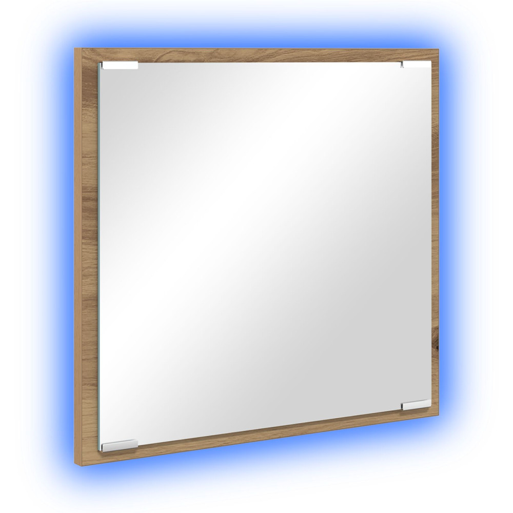 Produktbild för LED Badrumsspegel Artisan Ek 40 x 37 x 8.5 cm Konstruerat trä