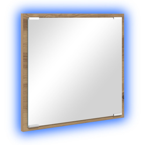 vidaXL LED Badrumsspegel Artisan Ek 40 x 37 x 8.5 cm Konstruerat trä