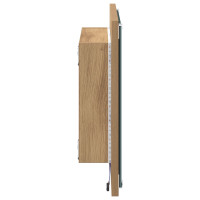 Produktbild för LED Badrumsspegel Artisan Ek 40 x 37 x 8.5 cm Konstruerat trä
