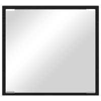 Produktbild för LED Badrumsspegel Svart Ek 40 x 37 x 8.5 cm Konstruerat trä