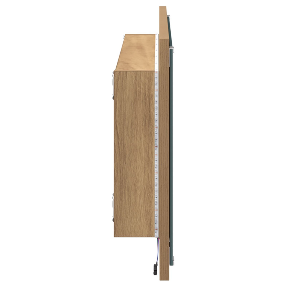 Produktbild för Spegel Väggmonterad Artisan Ek 90 x 8,5 x 37 cm Konstruerat trä