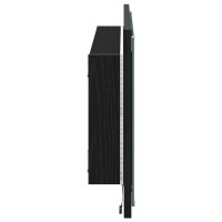 Produktbild för Spegel Väggmonterad Svart Ek 90 x 8,5 x 37 cm Konstruerat trä