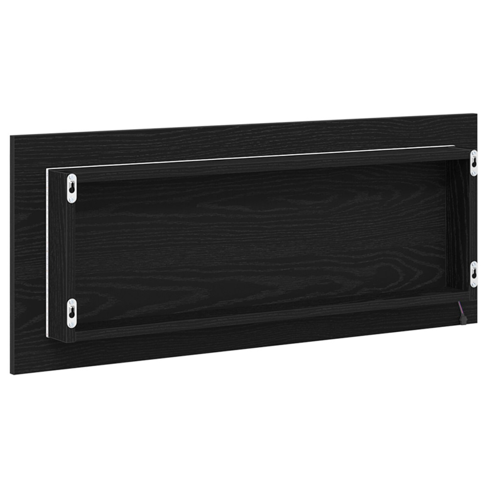 Produktbild för Spegel Väggmonterad Svart Ek 90 x 8,5 x 37 cm Konstruerat trä