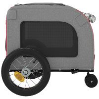 Produktbild för Cykelkärra för husdjur med lagring Röd och grå 125 x 53 x 54 cm