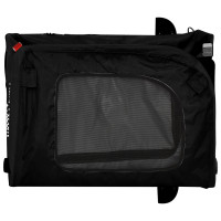 Produktbild för Cykelkärra för husdjur med lagring Svart 125 x 53 x 54 cm