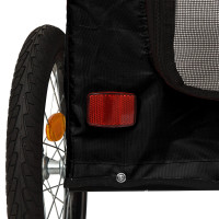 Produktbild för Cykelkärra för husdjur med lagring Svart 125 x 53 x 54 cm