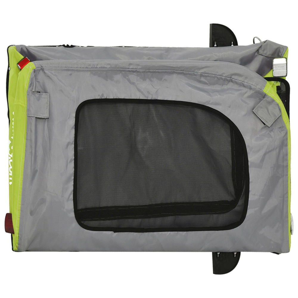 Produktbild för Cykelkärra för husdjur Grön och grå 125 x 53 x 54 cm