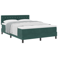 Produktbild för Bäddfjäder med madrass Mörkgrön 140 x 190 cm Sammet