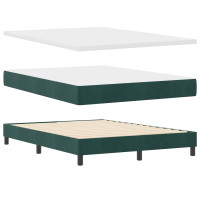 Produktbild för Bäddfjäder med madrass Mörkgrön 140 x 190 cm Sammet
