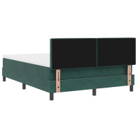 Produktbild för Bäddfjäder med madrass Mörkgrön 140 x 200 cm Sammet