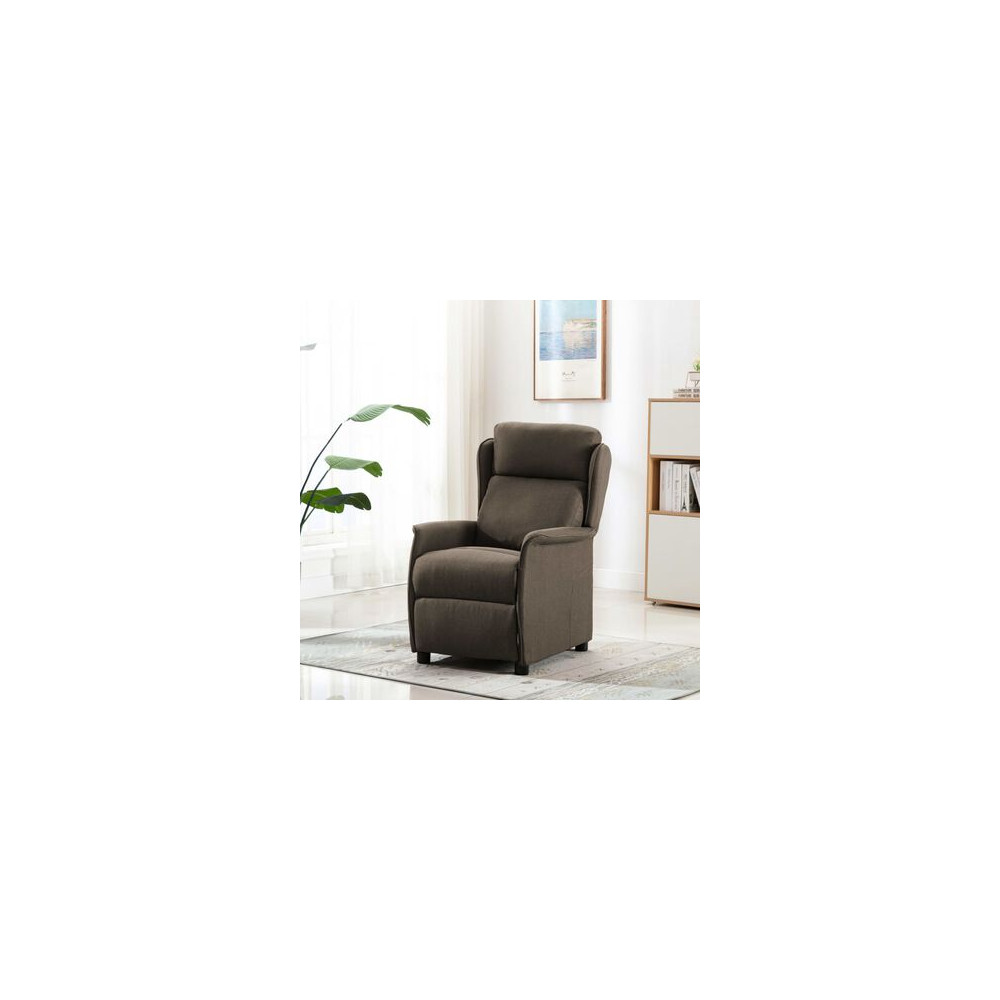 Produktbild för Massagefåtölj med kudde Taupe 93.5 x 67.5 x 101.5 cm tyg