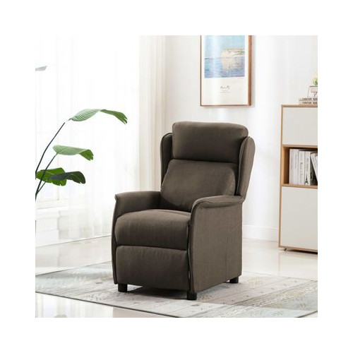 vidaXL Massagefåtölj med kudde Taupe 93.5 x 67.5 x 101.5 cm tyg
