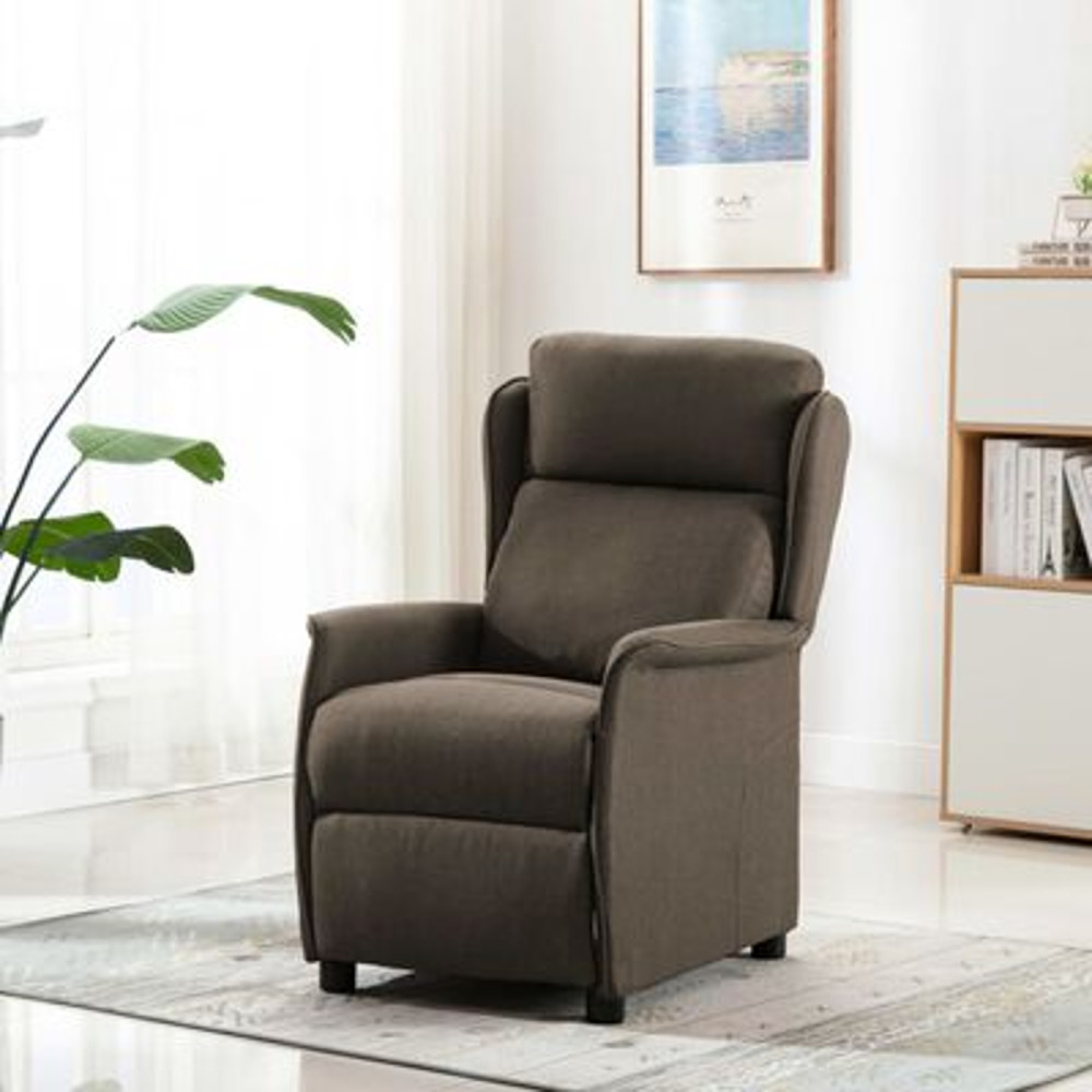 Produktbild för Massagefåtölj med kudde Taupe 93.5 x 67.5 x 101.5 cm tyg