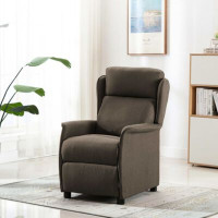 Produktbild för Massagefåtölj med kudde Taupe 93.5 x 67.5 x 101.5 cm tyg