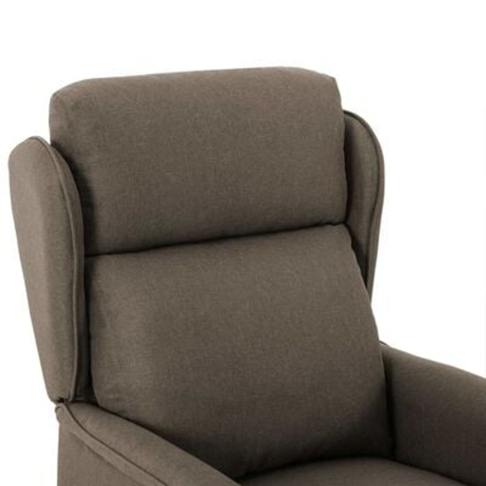 Produktbild för Massagefåtölj med kudde Taupe 93.5 x 67.5 x 101.5 cm tyg