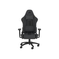Produktbild för CORSAIR TC100 RELAXED - spelstol - nylon, stålram, mjukt tyg - svart/grå