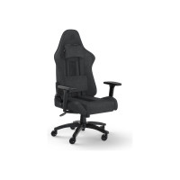 Produktbild för CORSAIR TC100 RELAXED - spelstol - nylon, stålram, mjukt tyg - svart/grå