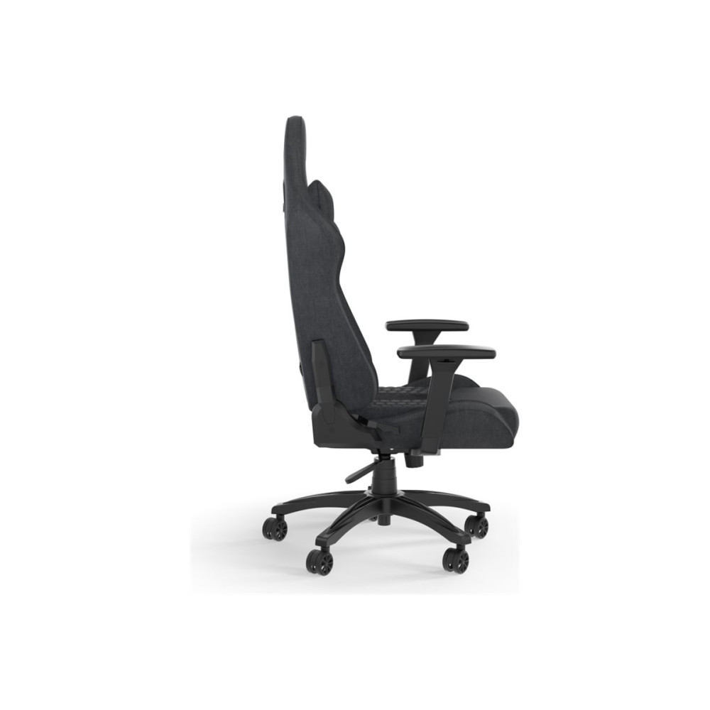 Produktbild för CORSAIR TC100 RELAXED - spelstol - nylon, stålram, mjukt tyg - svart/grå