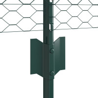 Produktbild för Utomhus hexagonal stängsel med stolpe 10 x 0,6 m Grön Mesh