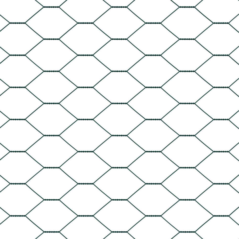 Produktbild för Utomhus hexagonal stängsel med stolpe 10 x 0,6 m Grön Mesh