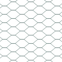 Produktbild för Utomhus hexagonal stängsel med stolpe 10 x 0,6 m Grön Mesh