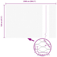 Produktbild för Svetsat trådstängsel 25 x 1,2 m (B x H) PVC-belagda stål Grå